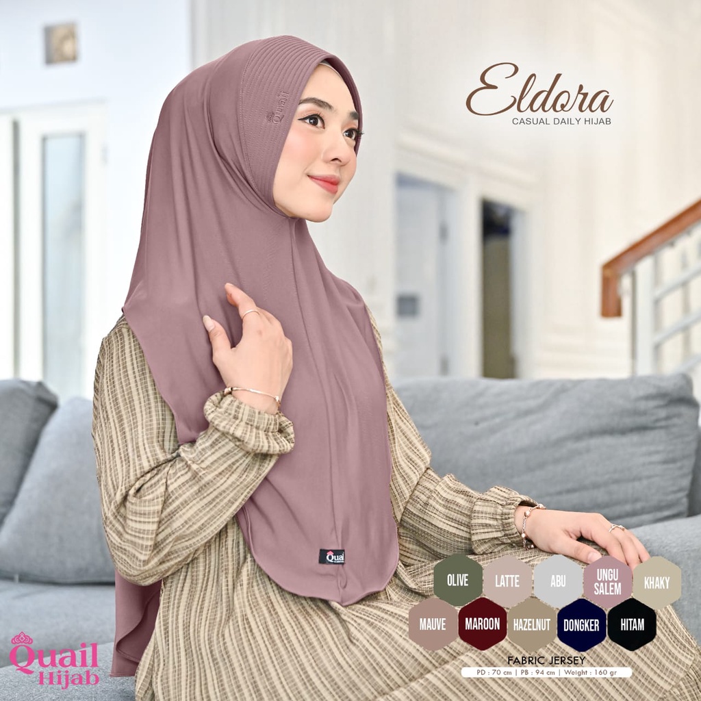 Eldora Hijab Daily original Quail Instant Hijab Jersey ต้นฉบับนกกระทา Eldora นกกระทา Instant Hijab น
