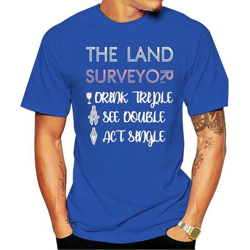 ใหม่ เสื้อยืดลําลอง แขนสั้น คอกลม ทรงหลวม ลาย Land Surveyor The Land Surveyor แฟชั่นฤดูร้อน สําหรับผ