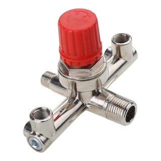 Double Outlet Tube Alloy Air Compressor Switch Pressure Regulator for Valve Fitt