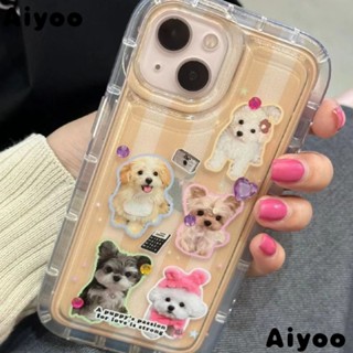 ✅เคสป้องกันโทรศัพท์มือถือใส แบบนิ่ม ลายสุนัขน่ารัก สําหรับ Apple iPhone 14 13promax 12 11pro xr xs 7 8plus