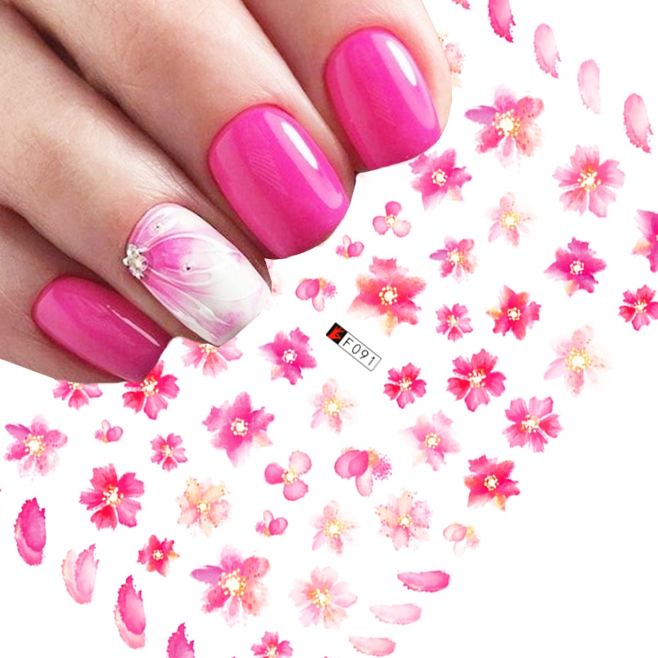 สติกเกอร์ฟอยล์ ลายดอกซากุระ 3D DIY สําหรับติดตกแต่งเล็บ 1 ชิ้น TRF091-F669 - รูปที่ 2