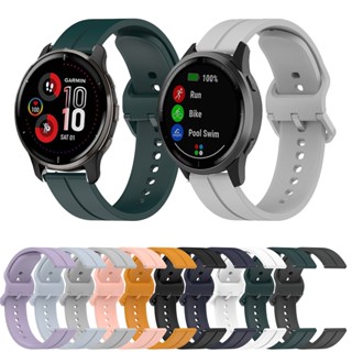 สายนาฬิกาข้อมือซิลิโคน 22 มม. 20 มม. สําหรับ Garmin Vivoactive 4 3 Venu 2 Plus VivoMove Trend Forerunner 745