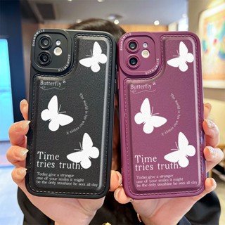 เคสซิลิโคนนิ่ม TPU ลายผีเสื้อ สีขาว สําหรับ Tecno Spark 10 10C Camon 20 Pro Infinix HOT 30 30i Note 11 9 Play 10s 10t 11S 12 12i 20S Smart 5 6 GO 8C POP 5 LTE | Sjn Q039