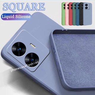 Realme C55 NFC 5G 2023 casing Square Liquid phone case For Real me C55 relmi Silicone Shockproof Soft cute Lens Camera protection Full Cover