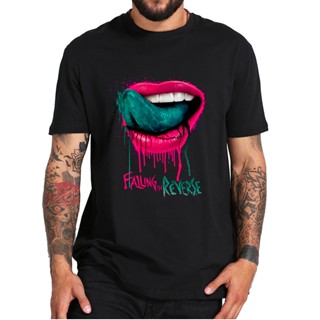 [S-5XL]เสื้อยืดแขนสั้นลําลอง ผ้าฝ้าย 100% พิมพ์ลายวงร็อค Falling In Reverse American Pop Punk Metal ไซซ์ EU สําหรับผู้ชา