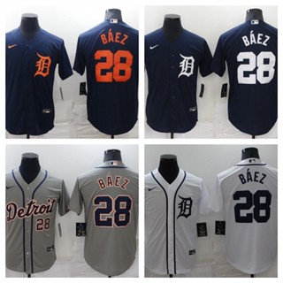 MLB Detroit Tigers Javier Báez เสื้อยืดเสื้อเบสบอลผู้ชาย