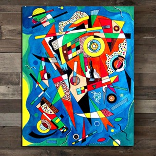 Wassily Kandinsky ภาพโปสเตอร์บนผ้าใบ สไตล์โมเดิร์น สําหรับตกแต่งผนังบ้าน ห้องนั่งเล่น