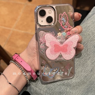 Huiwanju เคสโทรศัพท์มือถือกระจก ลายผีเสื้อ สําหรับ Iphone 14promax IP13 12promax 11