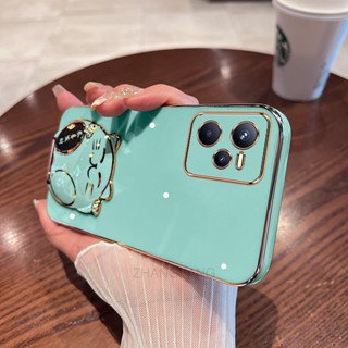 เคสโทรศัพท์มือถือ TPU แบบนิ่ม ลายแมวน่ารัก 3D ขอบตรง สําหรับ Realme c35