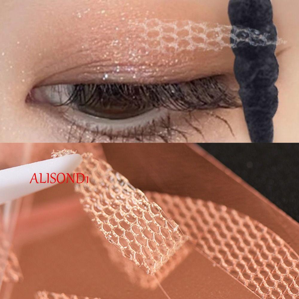 Alisond1 สติกเกอร์ตาสองชั้น ลูกไม้ ตาข่าย พับตาโต ระบายอากาศ ความงาม แถบยกตา แบบตาข่าย พร้อมเครื่องมือเสริม เครื่องมือแต่งหน้า สติกเกอร์ตามองไม่เห็น – โปรปัง
