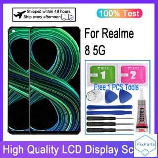 อะไหล่หน้าจอสัมผัส LCD แบบเปลี่ยน สําหรับ Realme 8 5G RMX3241