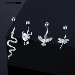 [highbuying] ใหม่ จิวสะดือหน้าท้อง สเตนเลส รูปสัตว์ หัวใจ สะดือ โค้ง บาร์เบล แหวนสะดือ เซ็กซี่ เครื่องประดับร่างกาย พร้อมส่ง
