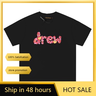 ❤️❤️【พร้อมส่ง】❤️❤️  เสื้อยืดโปโล แขนสั้น พิมพ์ลาย DREW สําหรับผู้ชาย และผู้หญิง