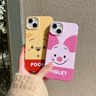 เคสโทรศัพท์มือถือแบบแข็ง ลายหมีสีเหลือง สําหรับ Iphone 11 12 12Pro 12ProMax 13 13Pro 13ProMax 14 14Pro 14Plus 14ProMax