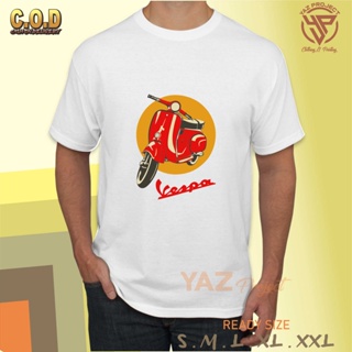 ขายเสื้อยืด พิมพ์ลาย Vespa ยานยนต์（S-5XL）