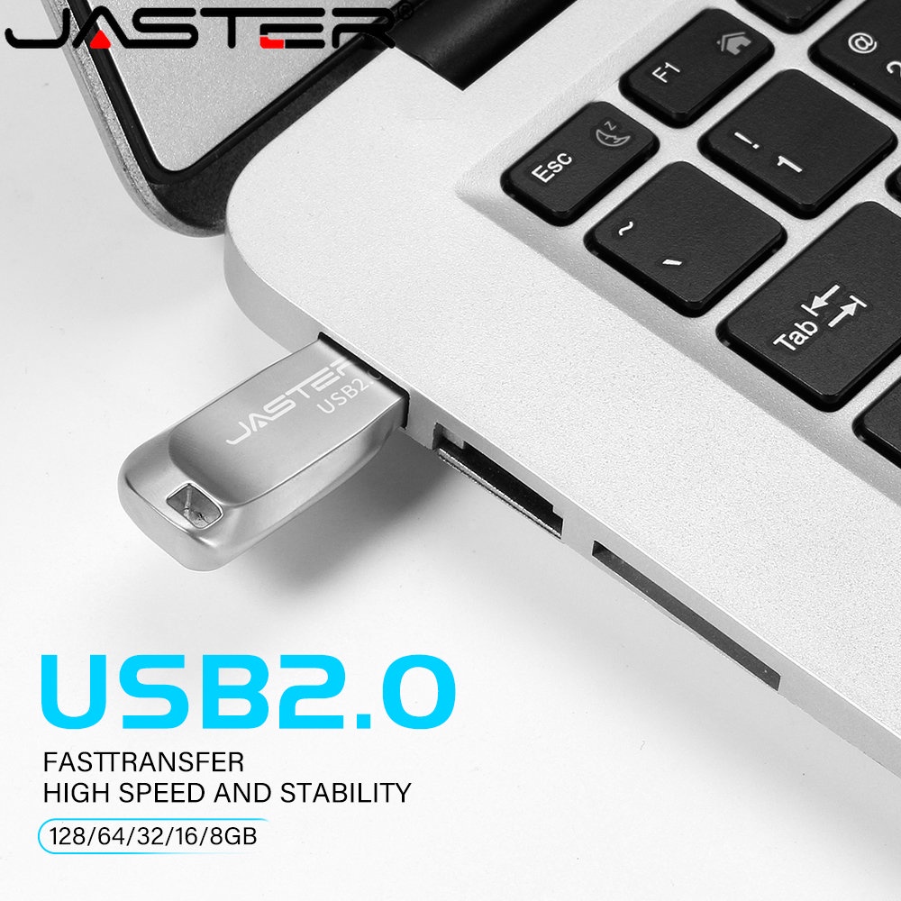 Jaster แฟลชไดรฟ์ USB โลหะ 128GB 1 ชิ้น ฟรีโลโก้ปากกา 64GB รูปที่ 6