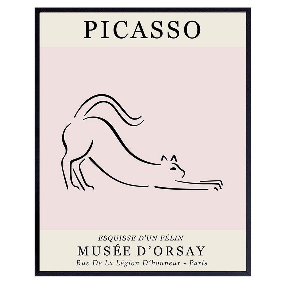 โปสเตอร์ฝากรูปแมว Pablo Picasso สำหรับตกแต่งบ้าน
