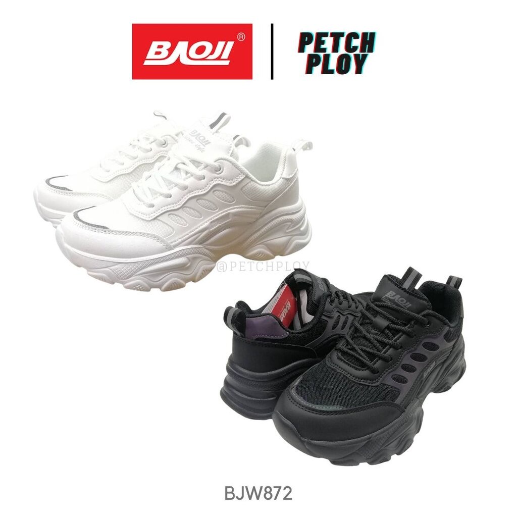 🔹ขายด่ว☀️รุ่นใหม่!! (BJW872) รุ่นใหม่!! Baoji รองเท้าผ้าใบผู้หญิง รองเท้าวิ่ง ออกกำลังกาย บาโอจิของแท้ Size 37-41 รุ่น