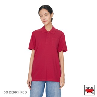 แตงโม (SUIKA) - เสื้อแตงโมคอปก POLO ชาย-หญิง (08 BERRY RED)