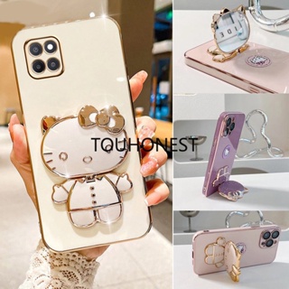 เคส INFINIX Smart 6 HD Case Cute Anime Cartoon Vanity Mirror Hello Kitty Holder Phone Casing Cover Cases With Metal Sheet TK การ์ตูนอะนิเมะน่ารัก โต๊ะเครื่องแป้ง กระจก Hello Kitty เคสโทรศัพท์ พร้อมแผ่นโลหะ