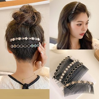 ผมหักหวีผู้หญิงกลับหัวกิ๊บอุปกรณ์ผมเรียบหวีผมหน้าผากเรียบคลิ…