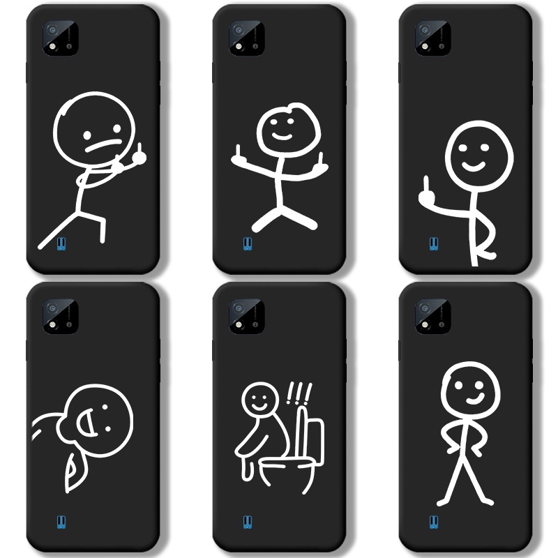 ตลกหลอกคู่ปลอกง่ายเข้ากันได้สําหรับRealme RMX3231 RMX2185 RMX2189 RMX3191 RMX3261 RMX3263690 RMX1941