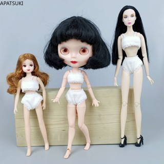 ชุดชั้นใน และกางเกงชั้นใน ผ้าลูกไม้ แบบนิ่ม สําหรับตุ๊กตาบาร์บี้ 1/6 Knickers Blythe Licca 1/6 1 ชุด