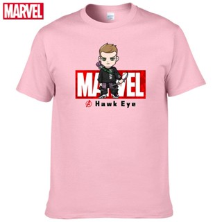 เสื้อยืดผ้าฝ้าย 100% พิมพ์ลาย Marvel The Avengers Hawkeye แฟชั่นฤดูร้อน สําหรับผู้ชาย 172S-5XL