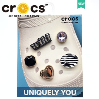 Crocs jibbitz จี้หัวเข็มขัดโลหะ รูปดอกไม้ สําหรับรองเท้า DIY