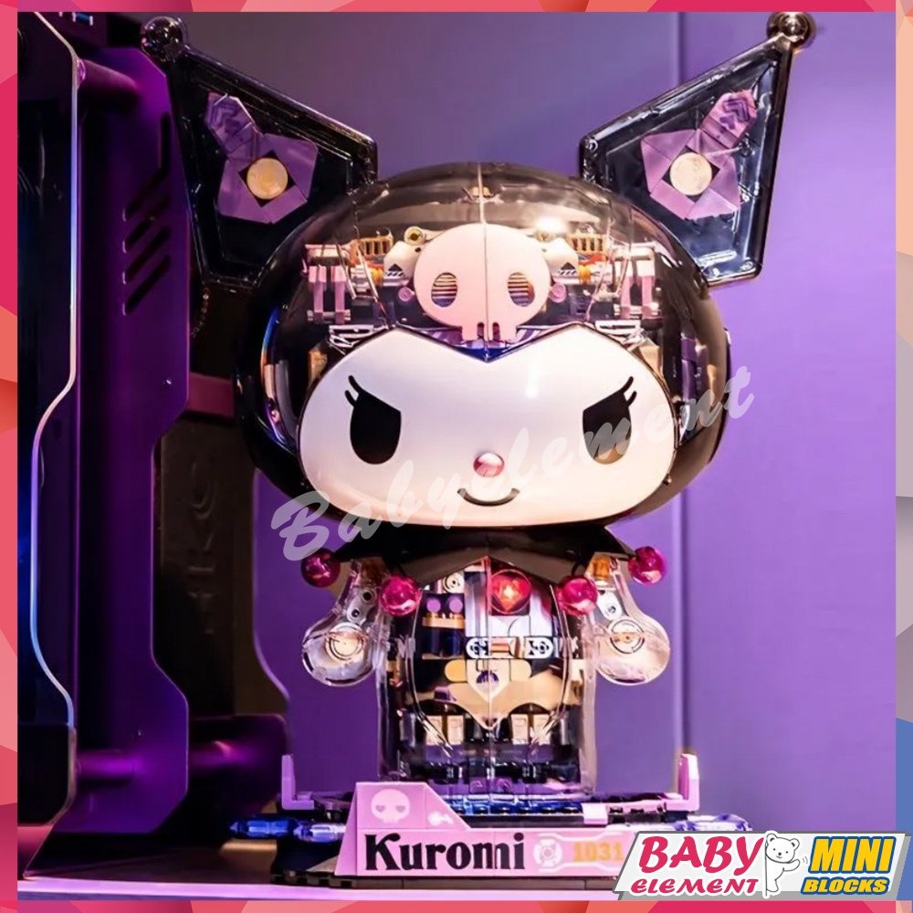 【การอนุญาตของแท้】Sanrio Kuromi Chinese บล็อกตัวต่อโมเดลเล่นน้ำเกราะกลของเล่นเด็ก เด็กผู้ชาย ของขวัญเด็กผู้หญิง