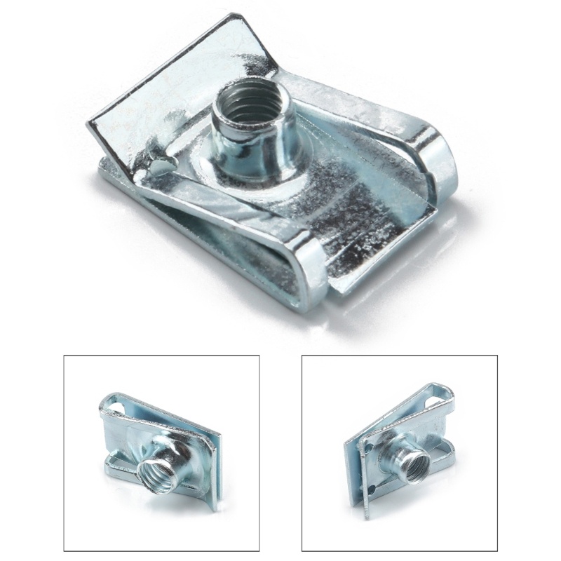 Cons U Type Nut Clip ตัวยึดสแตนเลส U-Clips Chimney Nut สําหรับรถจักรยานยนต์รถ M4-M5-M6-M8 ชุด 10 ชิ้