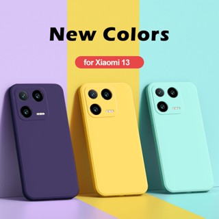 เคสโทรศัพท์ซิลิโคน TPU แบบนิ่ม ทรงสี่เหลี่ยม กันกระแทก สําหรับ Xiaomi Mi 13 Pro 13Pro 5G