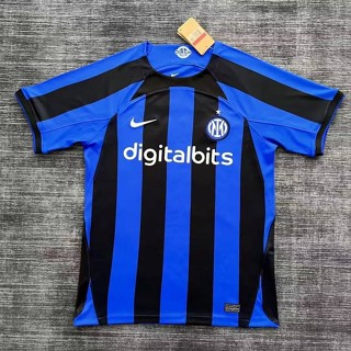 เสื้อกีฬาแขนสั้น ลายทีมชาติฟุตบอล Inter Milan ทีมเหย้า สีขาว 22 23 ชุดเหย้า สําหรับผู้ชาย ไซซ์ S-XXL