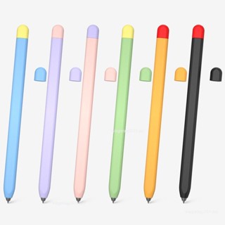 Samsung Galaxy Tab S8 Ultra S7 Plus FE S6 Lite S-Pen เคสป้องกันแท็บเล็ต สไตลัส สองสี ซิลิโคนนุ่ม ดินสอ ปลอกแขน ป้องกันการตก