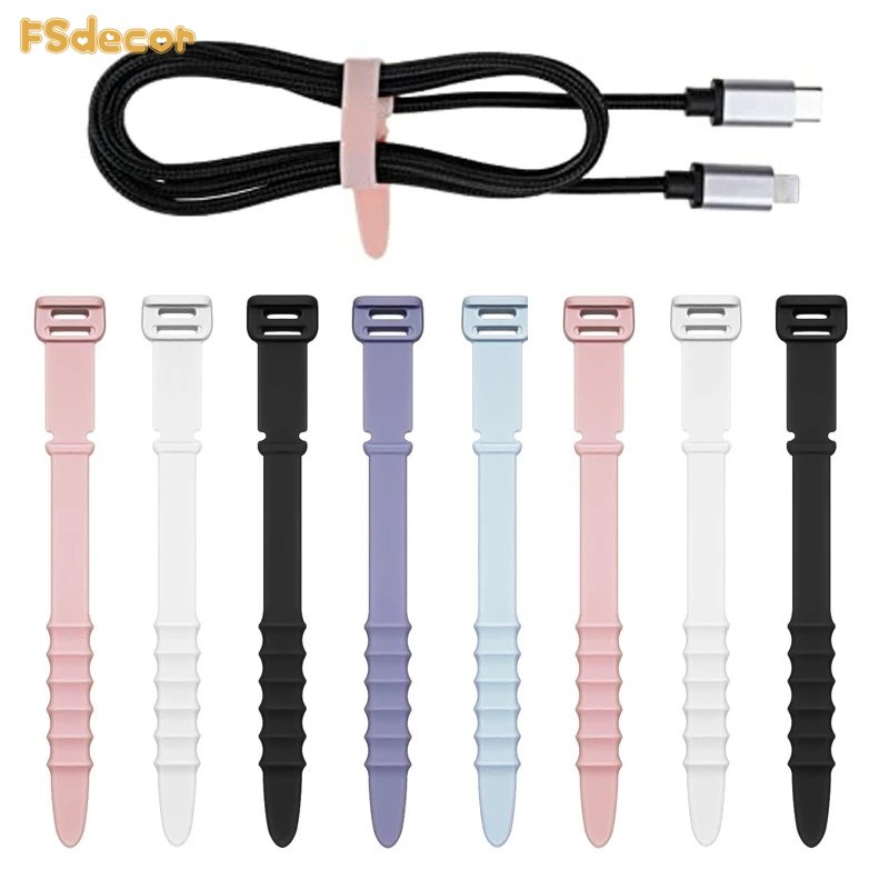 ซิลิโคน USB สายเคเบิลที่เก็บข้อมูล Volume Cable Manager สายเคเบิลข้อมูลการชาร์จ
