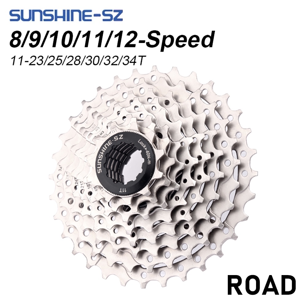 Sunshine เฟืองหลังจักรยาน 11-25T 28T 32T 34T 36T ความเร็ว 8 9 10 11 12S สําหรับ Shimano HG K7