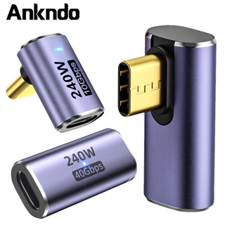 Ankndo อะแดปเตอร์เชื่อมต่อ USB4.0 40Gbps Type C เป็น USB C PD3.1 240W 8K 60Hz สําหรับ Mac Book Pro MPS5 Nintendo Switch