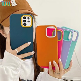 3in1 เคสโทรศัพท์ ซิลิโคนนิ่ม กันกระแทก กันน้ํา สีพื้น สําหรับ Samsung S23 Ultra S23 Plus A14 A34 A54 A10