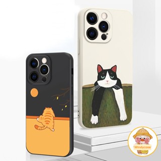 Casing Fashion Creative Lying Lazy Cat Pattern Silicone Soft Phone Case Compatible for iPhone 11 Pro Max 14 12 13 XS X XR XS Max 7 8 Plus Shockproof Casing