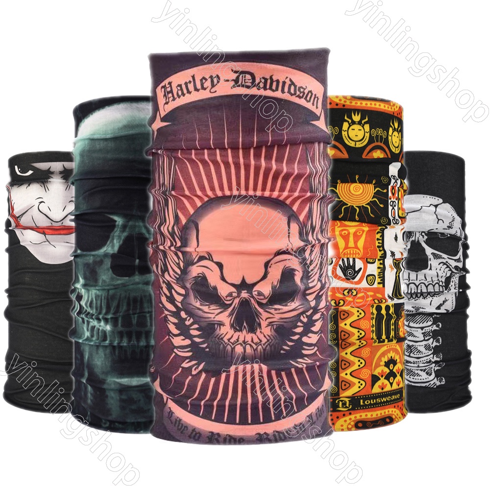 จักรยานตกปลากีฬา Topeng ที่คาดผมกลางแจ้งป้องกันฝุ่น UV Buff Bandana ผ้าพันคอหัวรถจักรยานยนต์