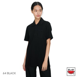 แตงโม (SUIKA) - เสื้อแตงโมคอปก POLO ชาย-หญิง (64 BLACK)