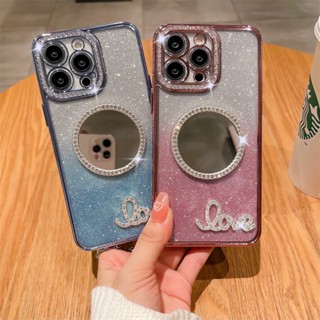 เคสไอโฟน 14 13 12 11 pro max เคส iPhone 11 12 13 14 Pro MAX Plus case ท์มือถือ กันกระแทก แต่งกลิตเตอร์ ไล่โทนสี หรูหรา สําหรับ iPhone 11 12 13 Pro 14 Pro Max 14 plus