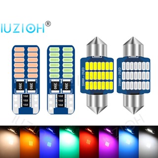 Iuzioh ไฟเลี้ยว LED T10 28 มม. 31 มม. 36 มม. 39 มม. 41 มม. 12v W5W C3W C5W สําหรับติดป้ายทะเบียนรถยนต์