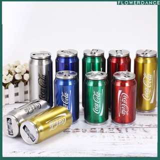 [พร้อม] Coca-Cola ขวดน้ำสแตนเลสความร้อนกระป๋อง350 / 500Ml สูญญากาศฉนวนความร้อนถ้วยกาแฟแก้ว Travel Tumbler Flowerdance