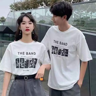 เสื้อยืดวินเทจ oversize  ลายเท่ๆใส่ได้ทั้งชายหญิงสกรีนลาย THE BAND #A47