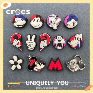 Crocs jibbitz charms DISNEY MICKEY FRIENDS jibbitz botton Minnie goofy hole หัวเข็มขัดรองเท้า