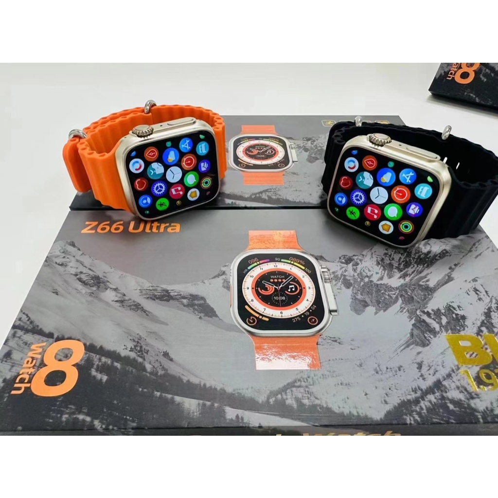 [W&amp;G] Z66 Ultra smart watch Ultra Series 8 นาฬิกาข้อมือสมาร์ทวอทช์ เชื่อมต่อบลูทูธ กันน้ํา สําหรับผู้ชาย ผู้หญิง เหมาะกับการเล่นกีฬา