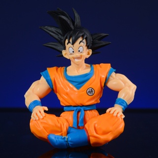 11cm Anime Dragon Ball Sitting Wukong Action Figures Collection PVC Model Statue Toy For Childrens Gift Birthday Ornaments Doll