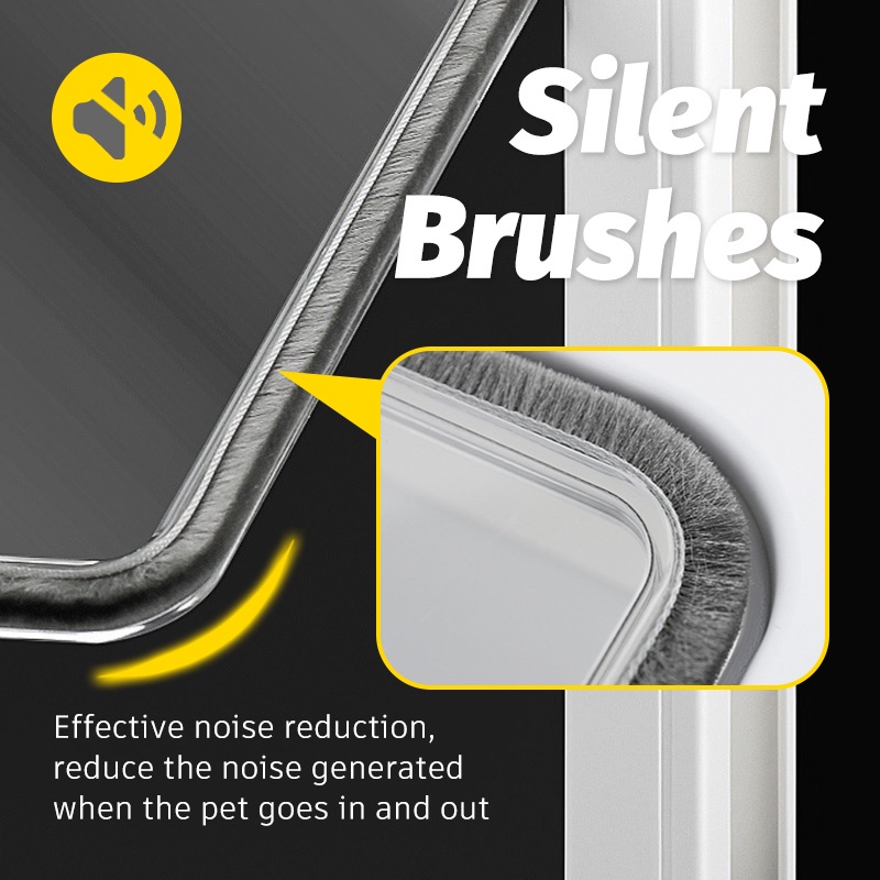 HamshMoc พนัง ประตูสัตว์เลี้ยงเงียบแมวประตูขนาดใหญ่พิเศษทนทานที่มีการล็อคความปลอดภัยปิดอัตโนมัติติดตั้งง่ายขนาดใหญ่พิเศษสําหรับแมว - รูปที่ 5