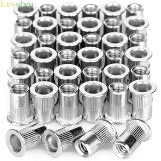 ⭐ Hot Sale ⭐Rivet Nuts Stainless Steel Threaded Insert Nut 40 Pcs 1/4”-20 Flat Head